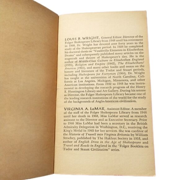 Othello Shakespeare Vintage 1957 Paperback Folger Library First Edition Classic. - Picture 5 of 14